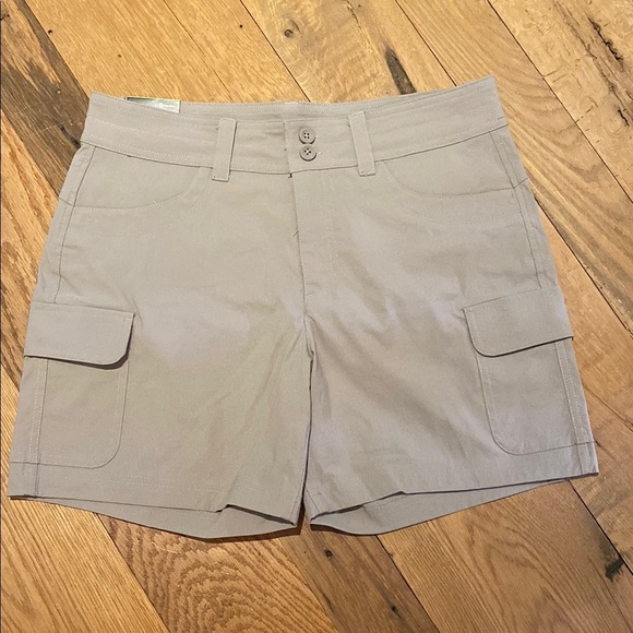 NWT Eddie Bauer Nylon Summer Trail Shorts Sz 6 Gray Gorpcore - Picture 1 of 9
